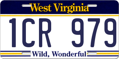 WV license plate 1CR979
