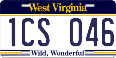 WV license plate 1CS046