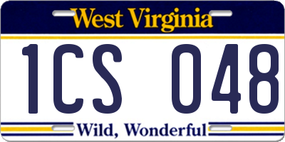 WV license plate 1CS048