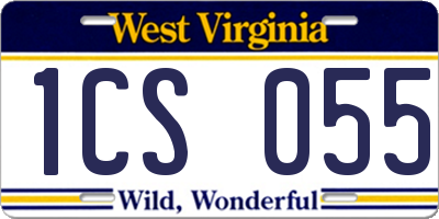 WV license plate 1CS055