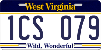 WV license plate 1CS079