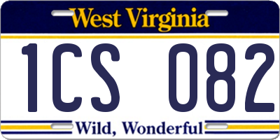 WV license plate 1CS082