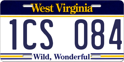WV license plate 1CS084