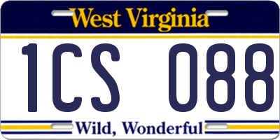 WV license plate 1CS088
