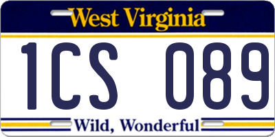 WV license plate 1CS089