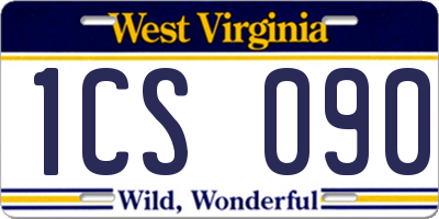 WV license plate 1CS090