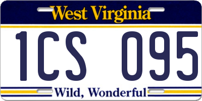 WV license plate 1CS095