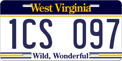 WV license plate 1CS097