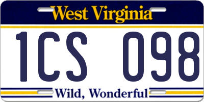 WV license plate 1CS098