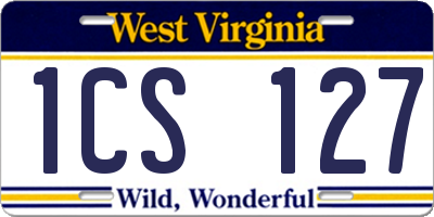 WV license plate 1CS127