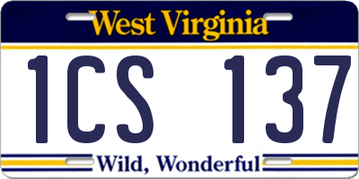 WV license plate 1CS137