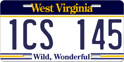 WV license plate 1CS145