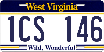 WV license plate 1CS146