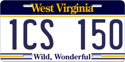 WV license plate 1CS150