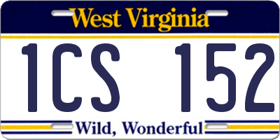 WV license plate 1CS152