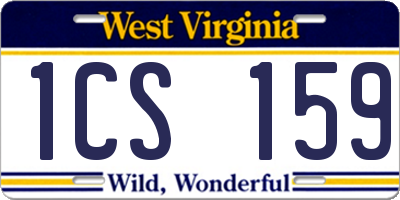 WV license plate 1CS159