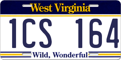 WV license plate 1CS164