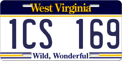 WV license plate 1CS169