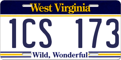 WV license plate 1CS173
