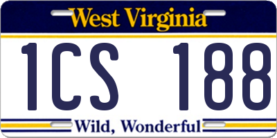 WV license plate 1CS188