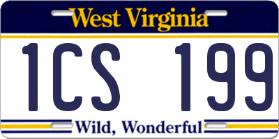 WV license plate 1CS199