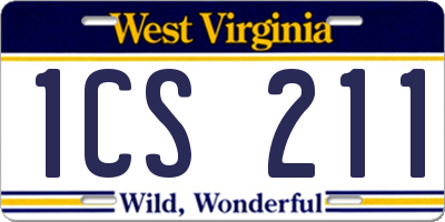 WV license plate 1CS211