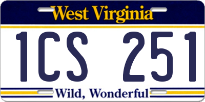 WV license plate 1CS251
