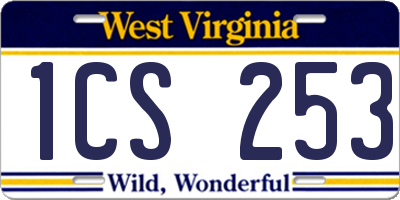 WV license plate 1CS253