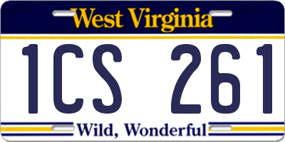 WV license plate 1CS261
