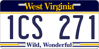 WV license plate 1CS271