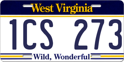 WV license plate 1CS273