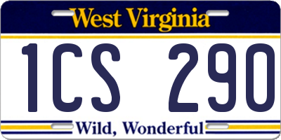 WV license plate 1CS290
