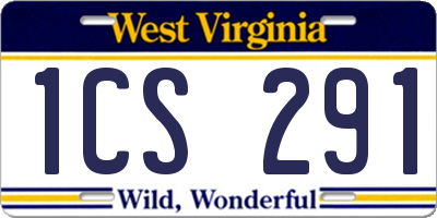 WV license plate 1CS291