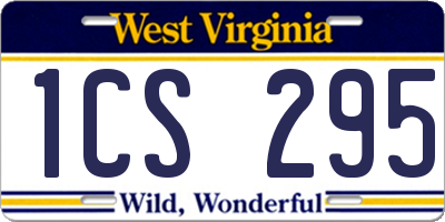WV license plate 1CS295