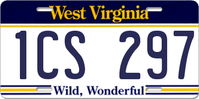 WV license plate 1CS297