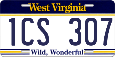WV license plate 1CS307