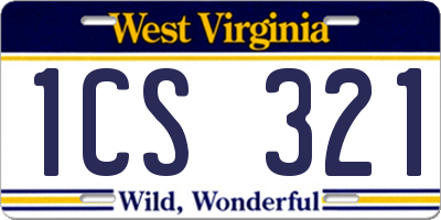WV license plate 1CS321