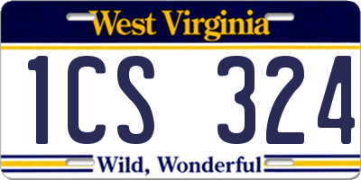 WV license plate 1CS324