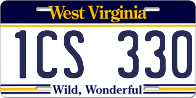 WV license plate 1CS330