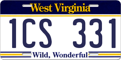 WV license plate 1CS331