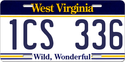 WV license plate 1CS336