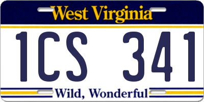 WV license plate 1CS341