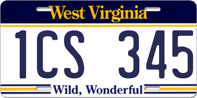 WV license plate 1CS345