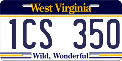 WV license plate 1CS350