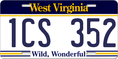 WV license plate 1CS352