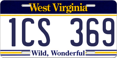 WV license plate 1CS369