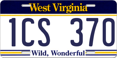 WV license plate 1CS370