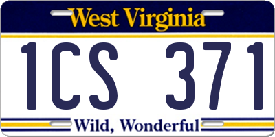 WV license plate 1CS371
