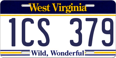 WV license plate 1CS379