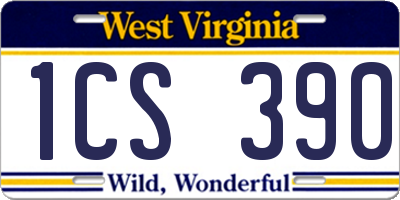 WV license plate 1CS390